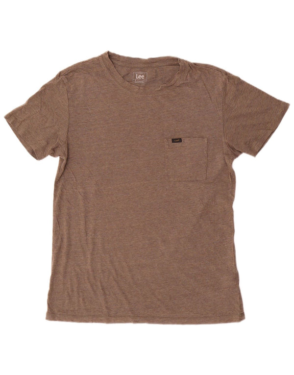 Ανδρικό T-Shirt Lee Slim Fit Top Μικρό καφέ βαμβακερό