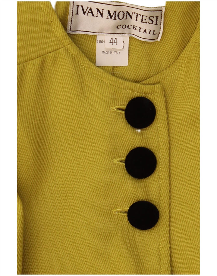 Vintage Γυναικείο Oversized Πανωφόρι IT 44 Medium Yellow Wool