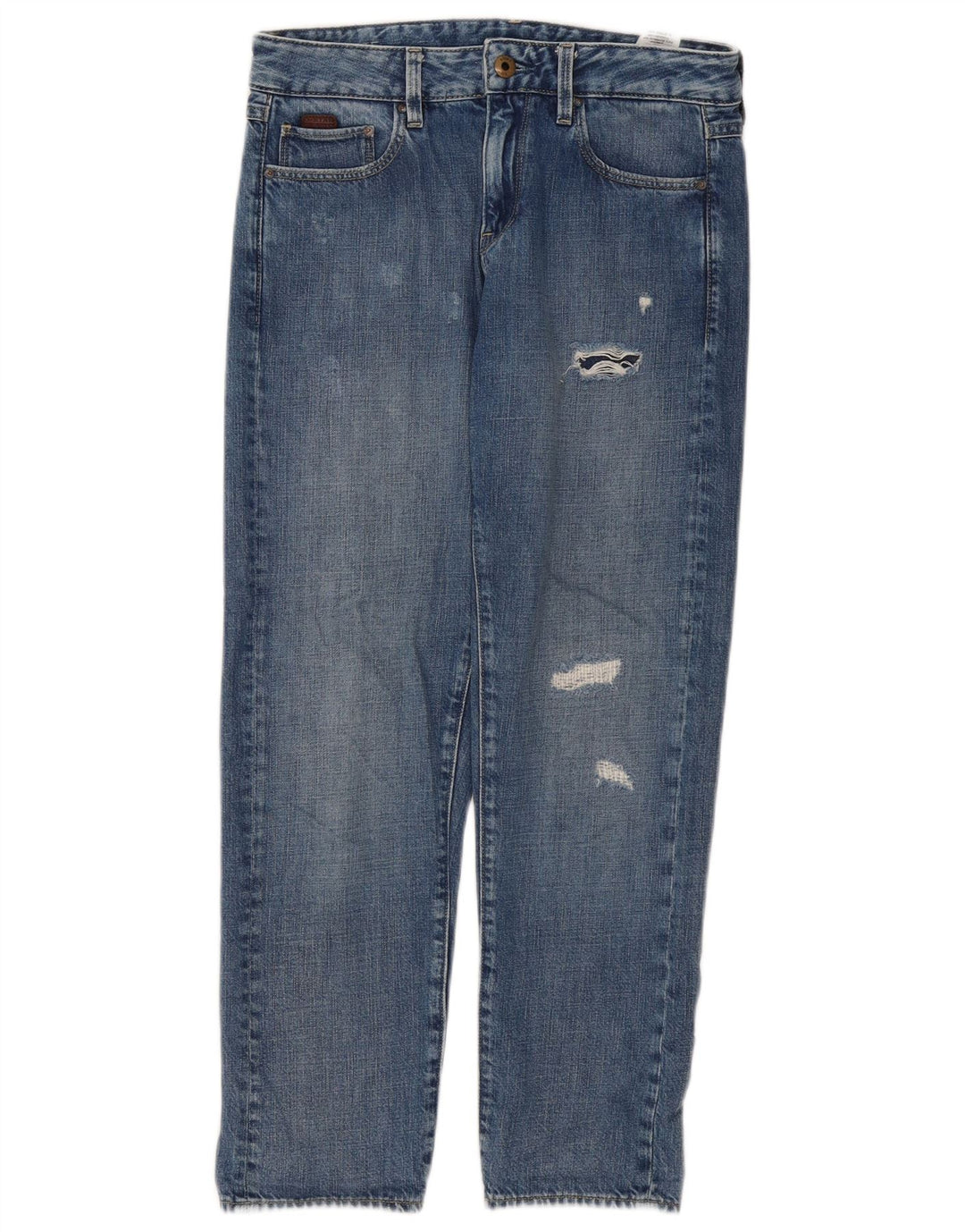 G-Star Γυναικείο Distressed Straight Jeans W24 L30 Blue Cotton