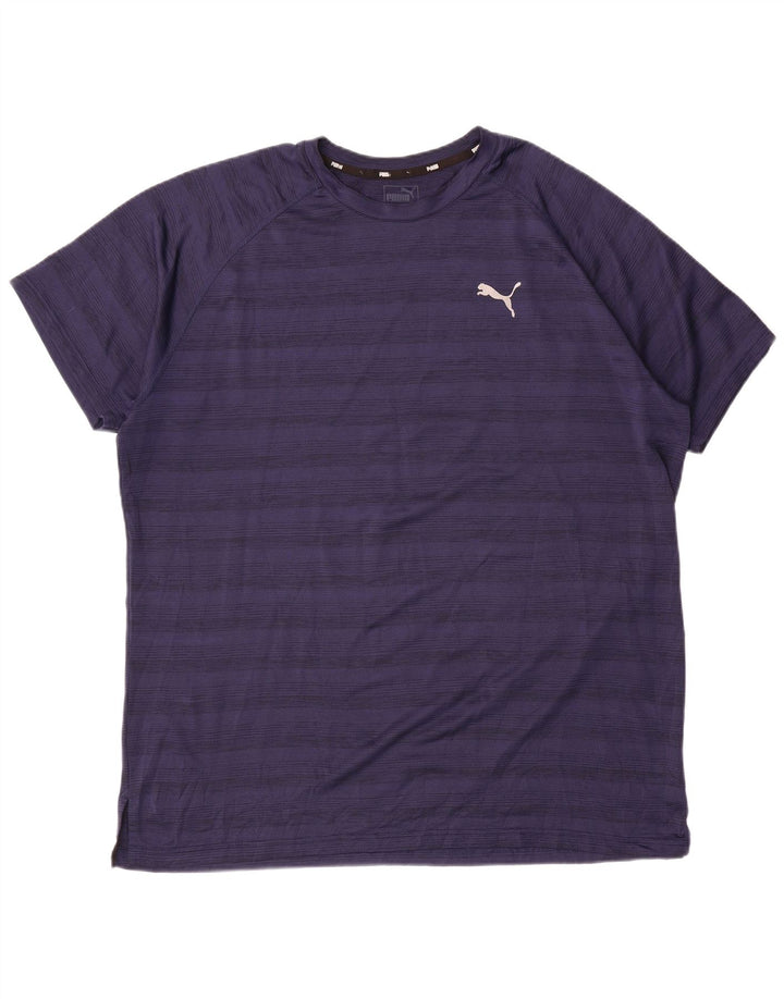Ανδρικό T-Shirt PUMA Top 2XL Navy Blue ριγέ
