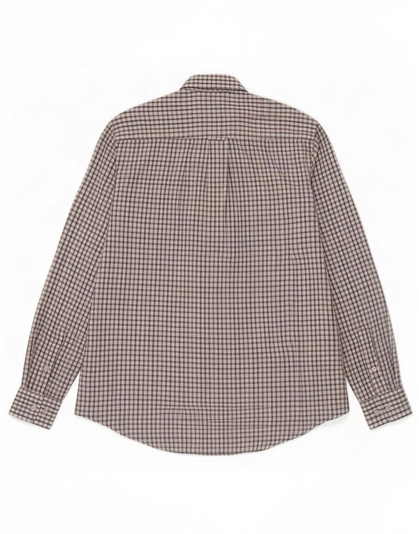 James Pringle Mens Flannel Shirt Medium Multicoloured Check Polyester