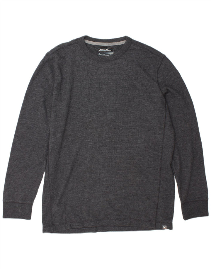 EDDIE BAUER Ανδρικό τοπ μακρυμάνικο μεγάλο γκρι βαμβακερό