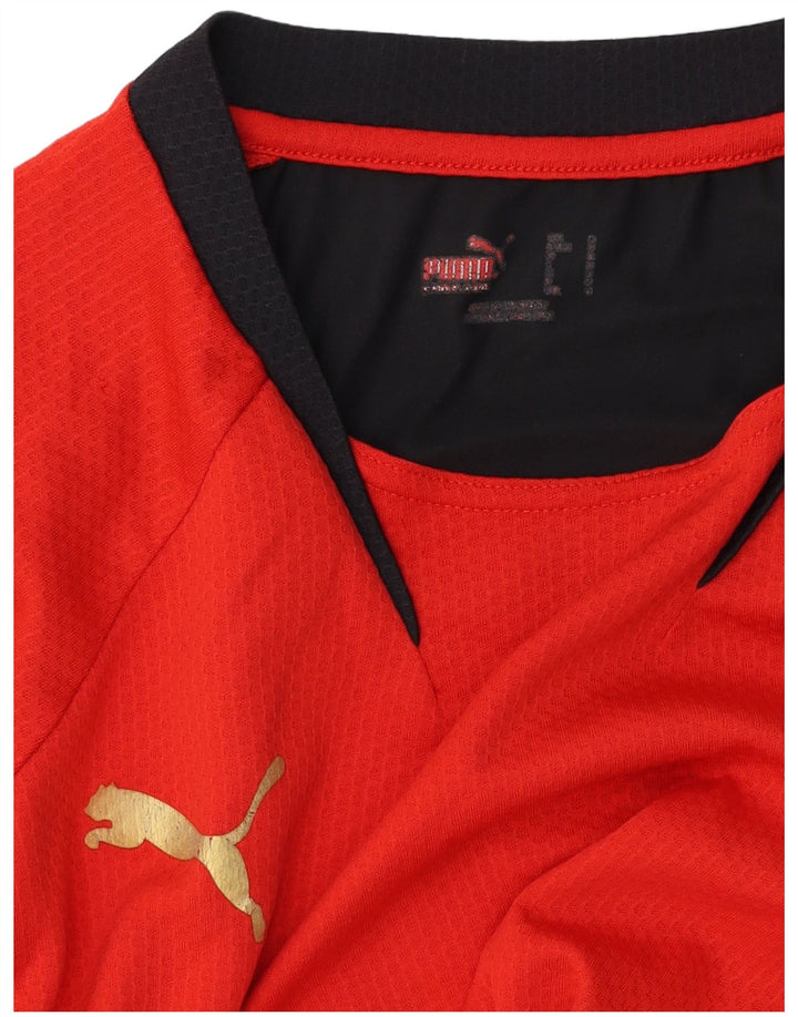 Ανδρικό γραφικό T-Shirt Puma Top Small Red Colourblock