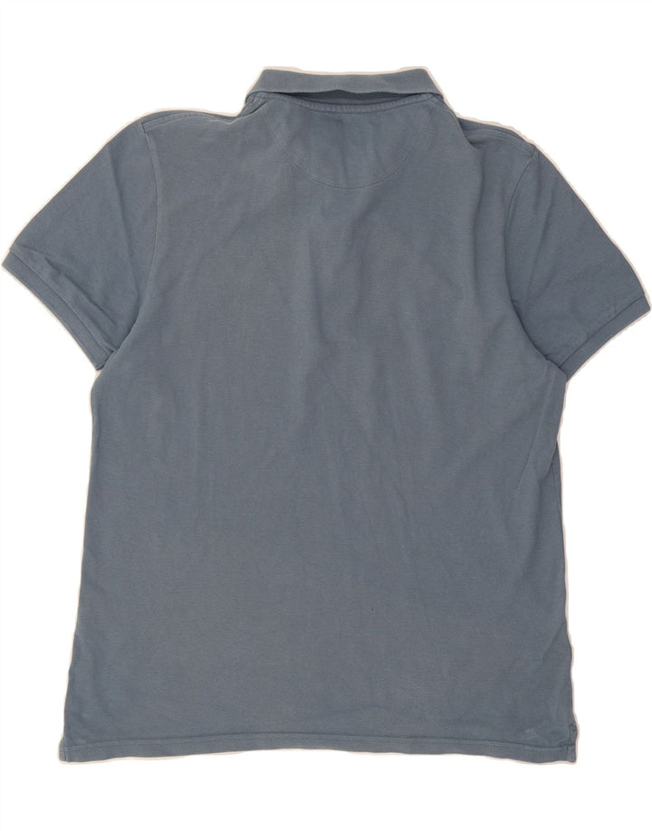 LYLE & SCOTT Mens Polo Shirt Medium Blue Cotton Vintage Lyle & Scott and Second-Hand Lyle & Scott from Messina Hembry 