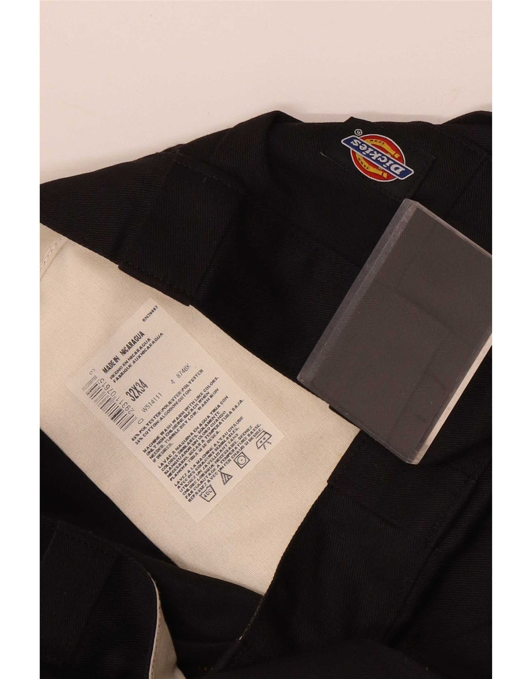 Ανδρικό ίσιο παντελόνι Chino Dickies W32 L34 Μαύρο πολυεστέρα