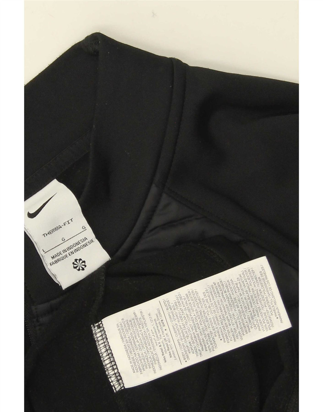 Ανδρική φόρμα πουλόβερ με φερμουάρ Nike Therma-Fit Top μεγάλο μαύρο πολυεστέρα