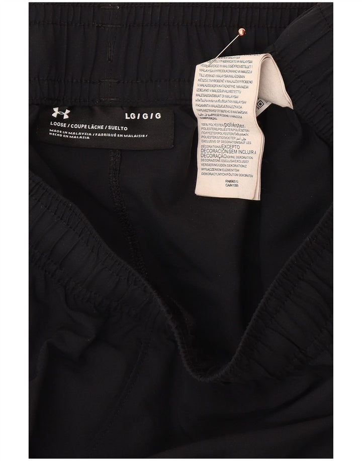 Ανδρικό Γραφικό Αθλητικό Σορτς UNDER ARMOR Μεγάλο μαύρο πολυεστέρα