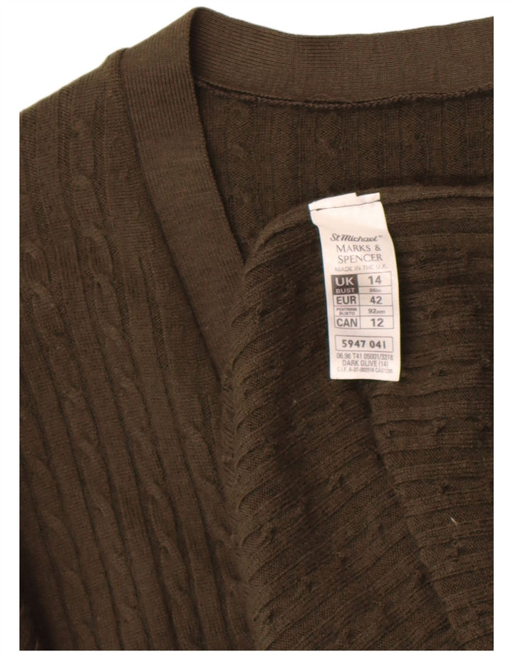 Marks & Spencer Γυναικείο πουλόβερ St. Michael Cardigan UK 14 Large Khaki