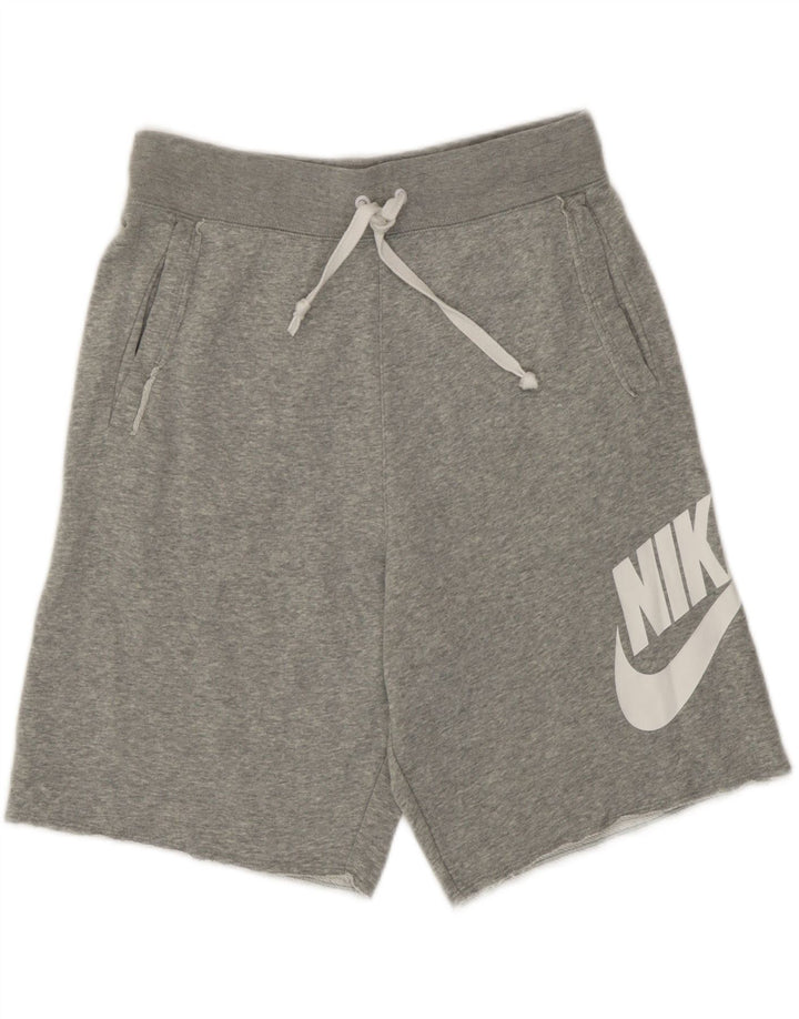 Ανδρικό γραφικό αθλητικό σορτς Nike μικρό γκρι βαμβακερό