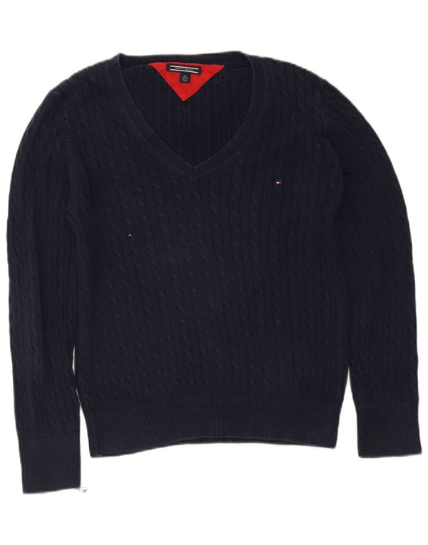 Tommy Hilfiger Γυναικείο πουλόβερ με λαιμόκοψη UK 18 XL Navy Blue