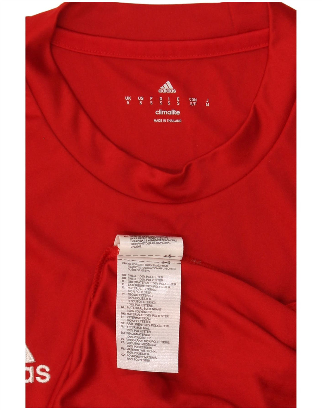Adidas Ανδρικό T-Shirt Climalite Top Small Red Polyester