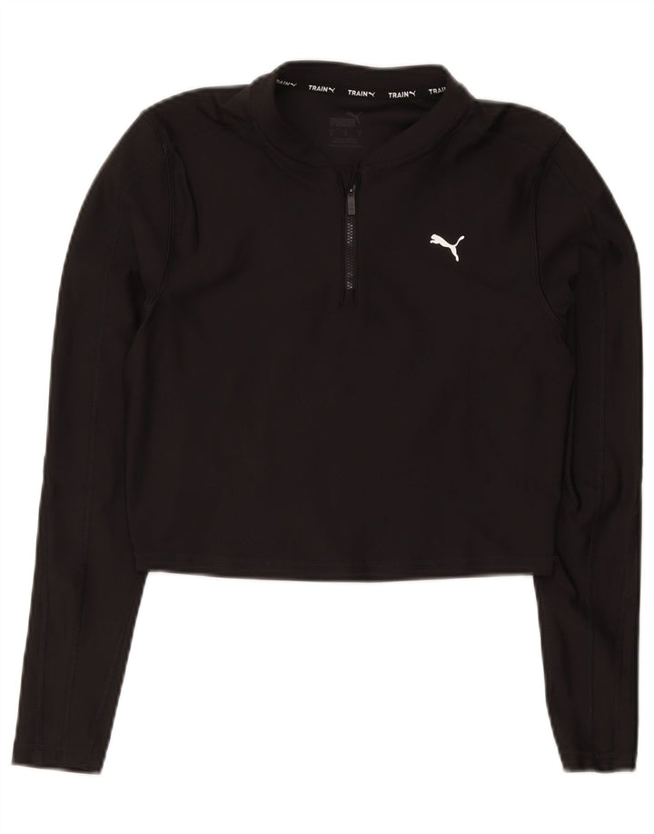 Puma γυναικεία φόρμα πουλόβερ με φερμουάρ με λαιμόκοψη Top UK 12 Medium Black