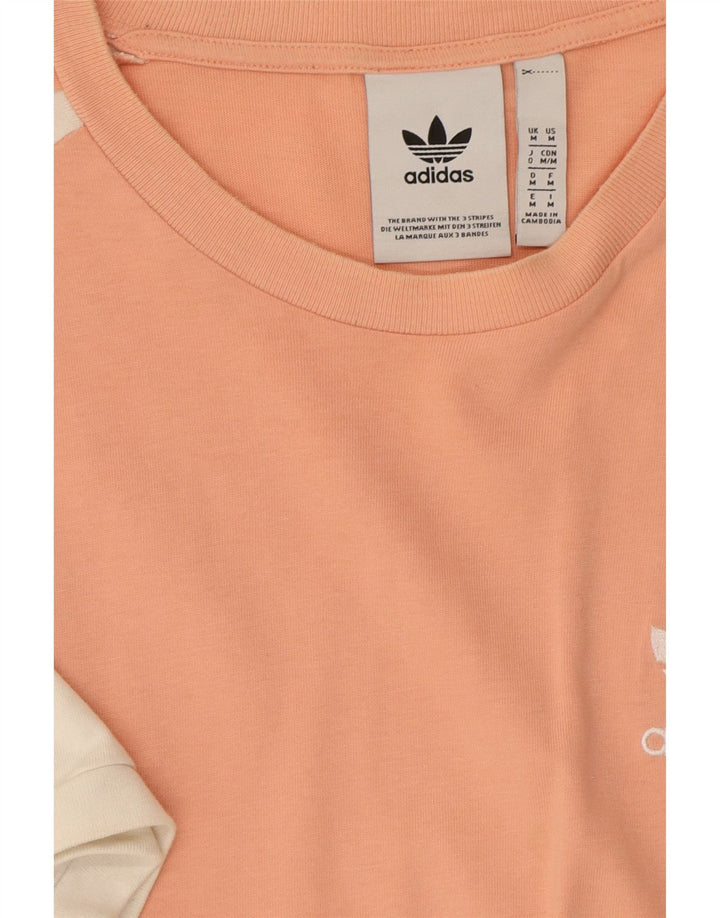 ADIDAS Mens T-Shirt Top Medium Pink Colourblock Cotton Vintage Adidas and Second-Hand Adidas from Messina Hembry 