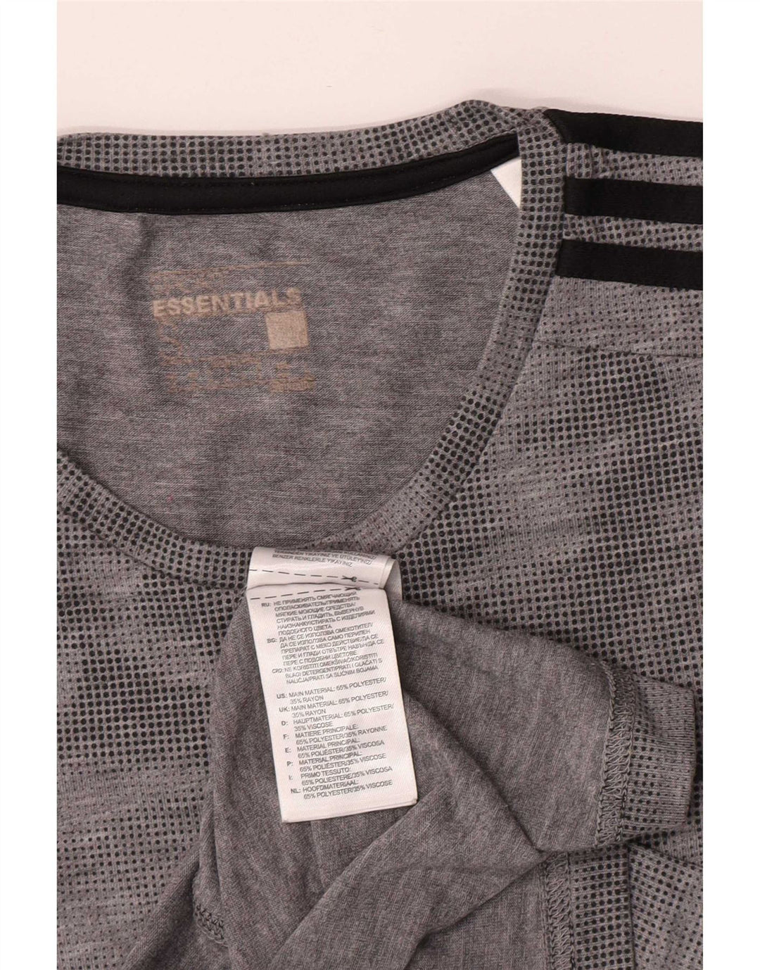 Adidas Ανδρικό T-Shirt Climalite Top Small Grey Camouflage Polyester