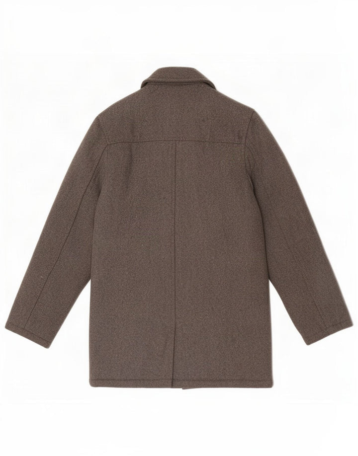 Ben Sherman Boys Pea Coat 11-12 Years Grey Wool