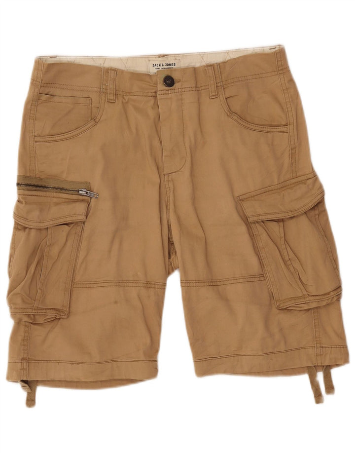 JACK & JONES Ανδρικό σορτς Cargo Small W32 Μπεζ βαμβακερό