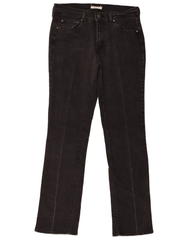 Levi's Womens 505 Straight Jeans W30 L32 Μαύρο βαμβακερό