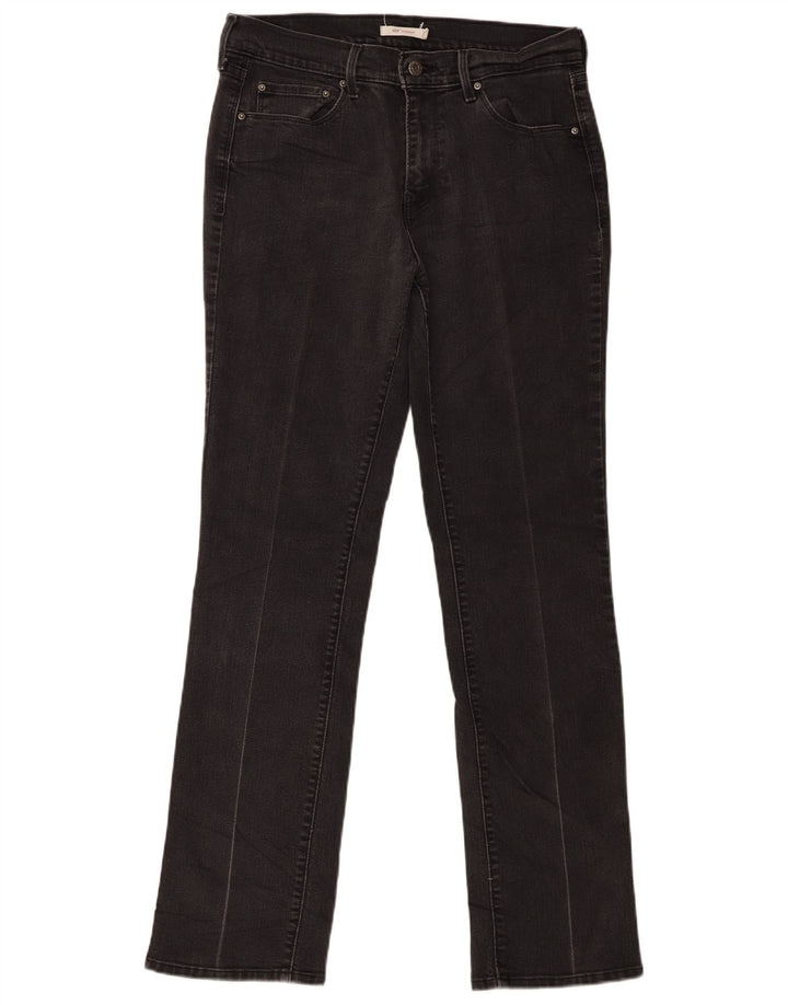 Levi's Womens 505 Straight Jeans W30 L32 Μαύρο βαμβακερό