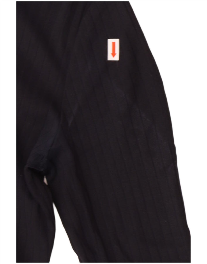 CALVIN KLEIN JEANS Γυναικείο τοπ μακρυμάνικο UK 12 Medium Navy Blue Polyamide