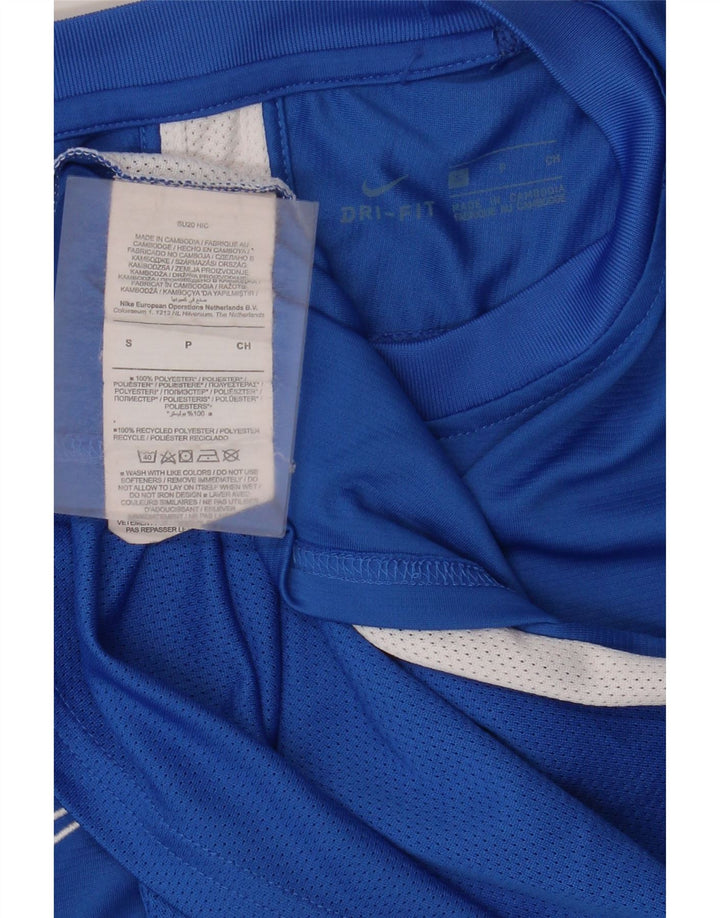 Ανδρικό μπλουζάκι Nike Dri Fit Top Small Blue Colorblock Polyester