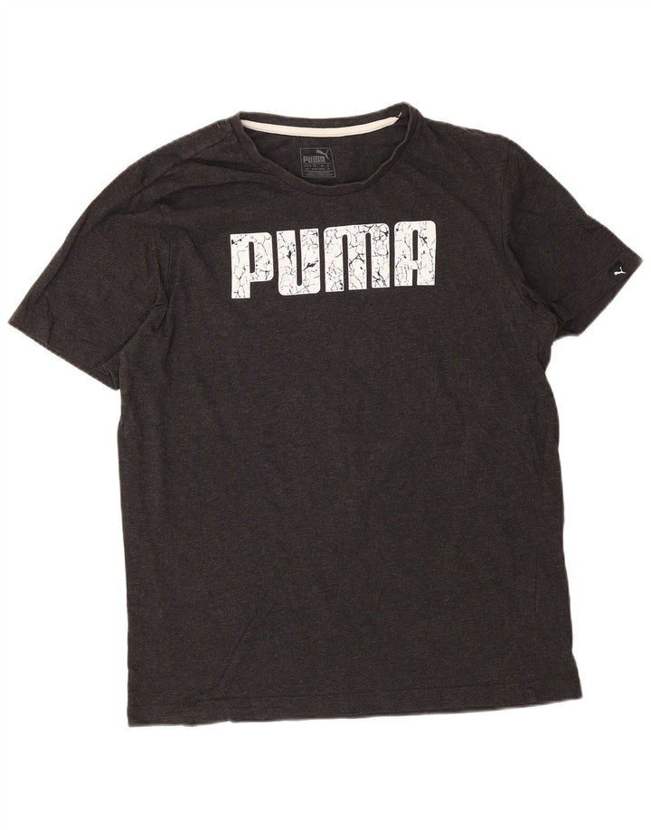 Ανδρικό γραφικό μπλουζάκι Puma, μεσαίο γκρι βαμβακερό