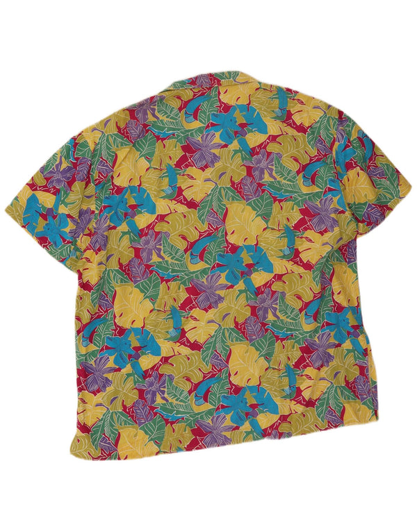 Vintage Ανδρικό κοντομάνικο πουκάμισο XL Πολύχρωμο Floral