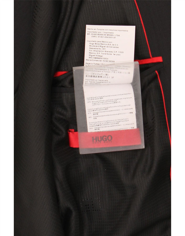 Hugo Boss Ανδρικό σακάκι μπλέιζερ με 2 κουμπιά EU 46 Small Black Wool