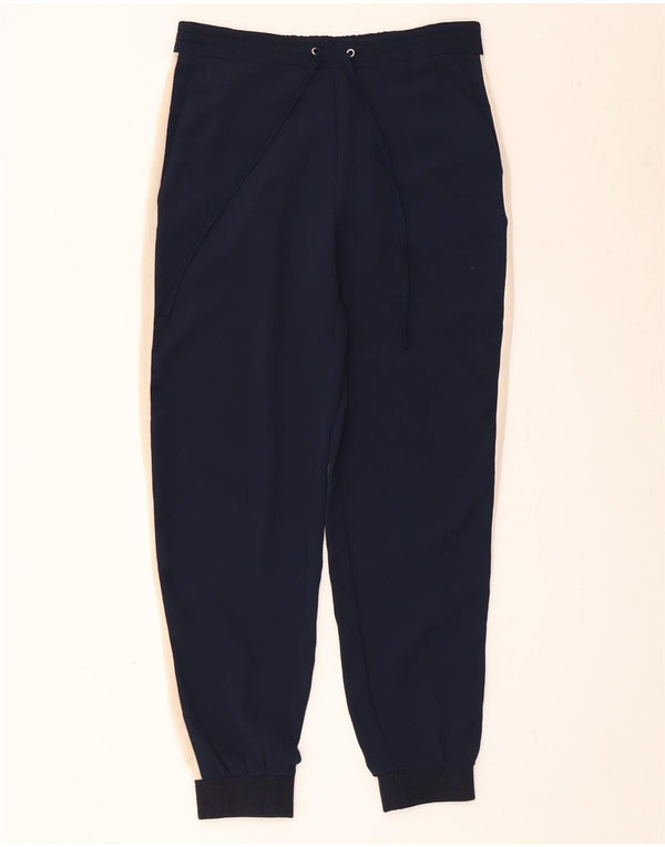 Zara Γυναικεία αθλητική φόρμα παντελόνι Joggers UK 6 XS Navy Blue Colourblock