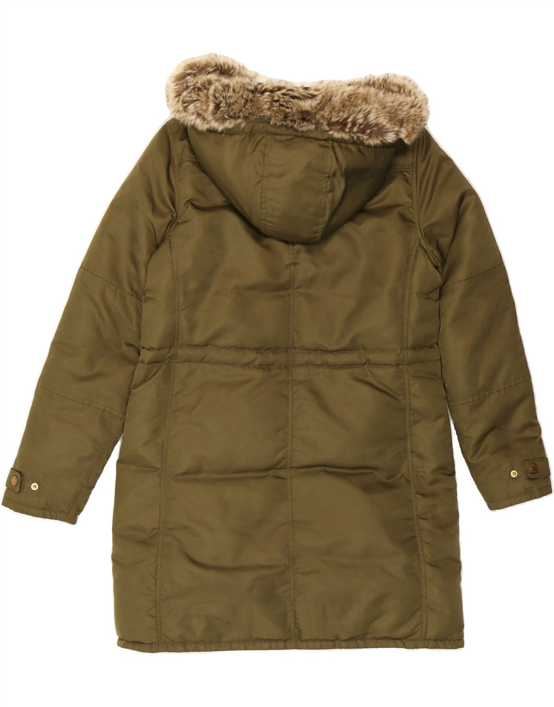 LEVI'S Womens Hooded Padded Coat UK 10 Small Khaki Polyamide Vintage Levi's and Second-Hand Levi's from Messina Hembry 