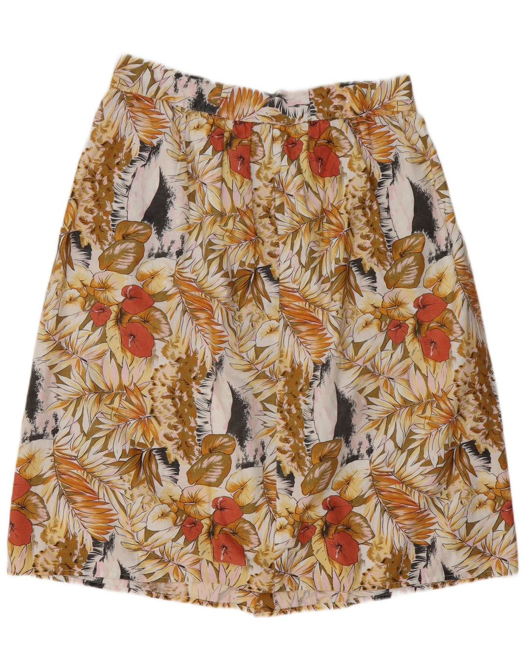 VINTAGE Γυναικεία Φούστα σε γραμμή Α W34 Μεγάλη Πολύχρωμη Floral