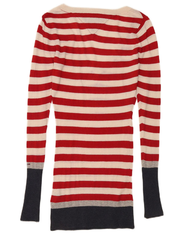 Tommy Hilfiger Γυναικείο πουλόβερ Heritage V-Neck Jumper UK 10 Small Red