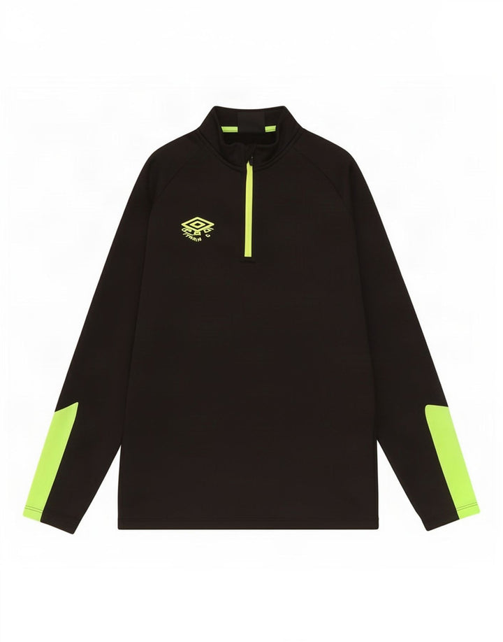 Μακρυμάνικο μπλουζάκι με φερμουάρ Umbro Boys 9-10 ετών Μεσαίο μαύρο χρώμα