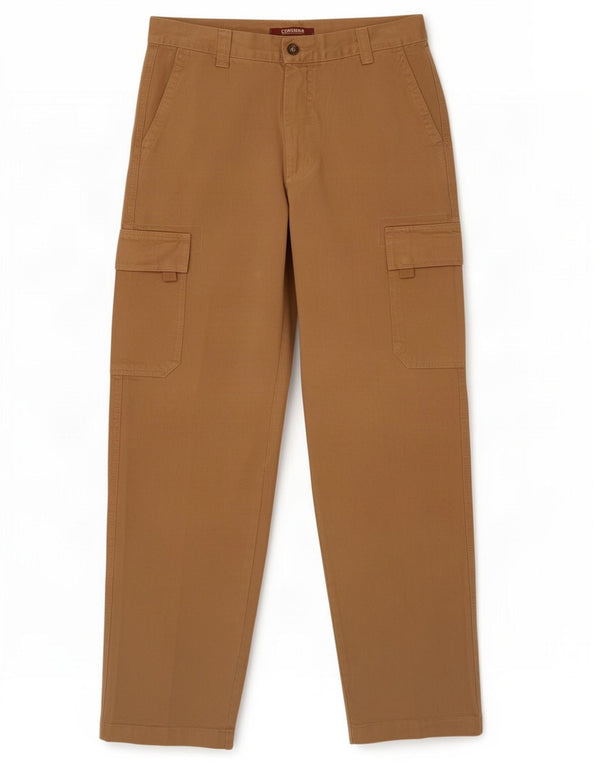 Carrera Ανδρικό ίσιο παντελόνι Cargo IT 48 Medium W33 L34 Beige βαμβακερό