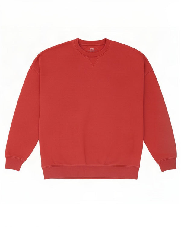Marks & Spencer Boys Sweatshirt Jumper 13-14 ετών Βουργουνδί βαμβακερό