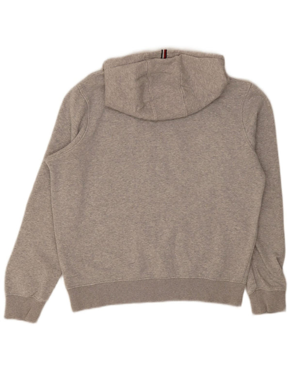 Tommy Hilfiger Boys Graphic Hoodie Jumper 13-14 Years Grey Cotton