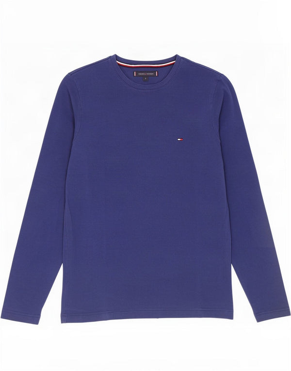 Tommy Hilfiger Ανδρικό slim Fit Top Μακρυμάνικο Μικρό Μπλε Βαμβακερό