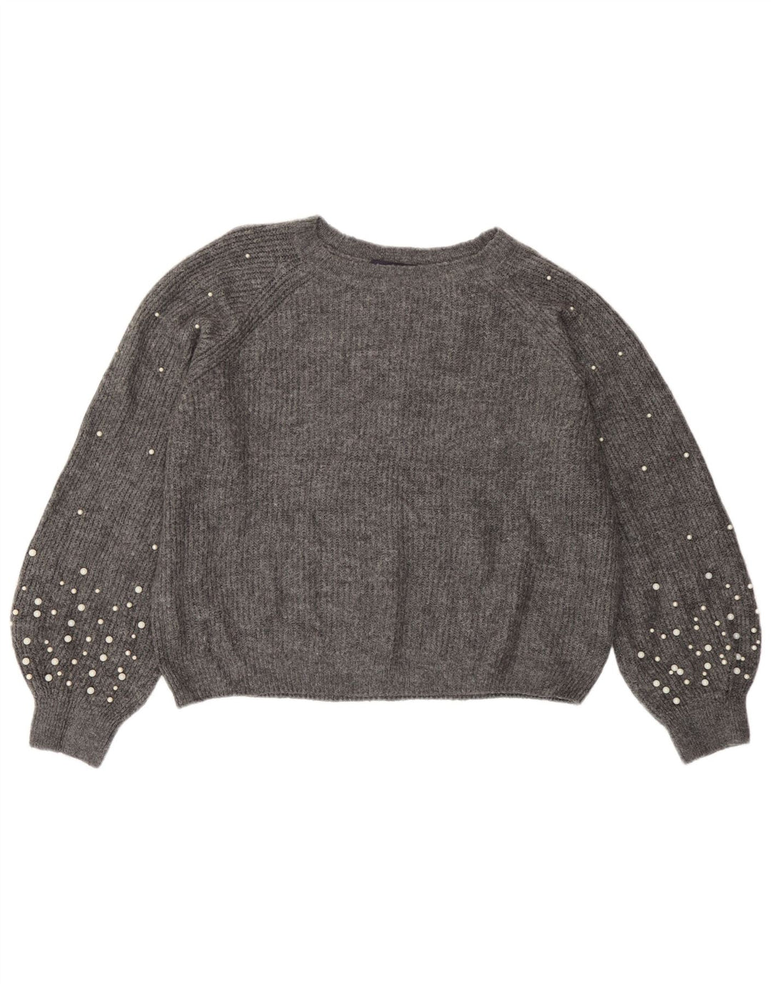 Marks & Spencer Γυναικείο πουλόβερ με λαιμόκαυστο UK 14 Medium Grey Flecked