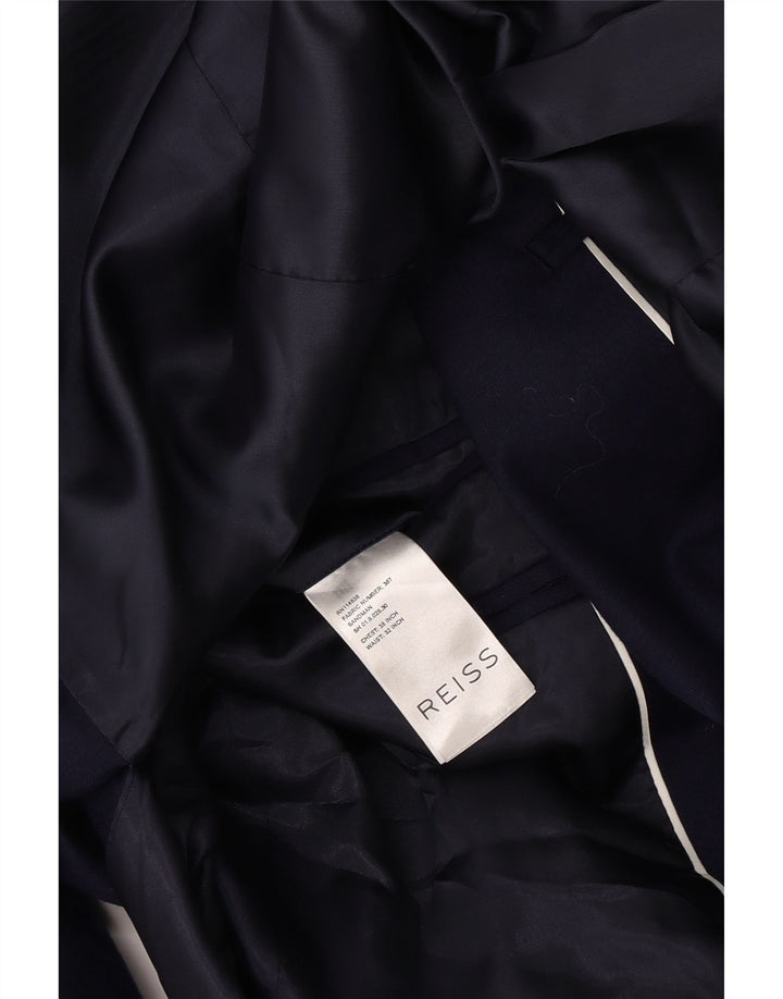 Reiss Ανδρικό σακάκι σακάκι με 1 κουμπί UK 38 Medium Navy Blue Wool