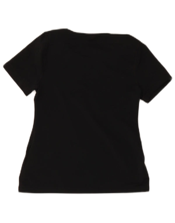 Nike Girls Dri Fit Graphic T-shirt Top 8-9 ετών Small Black Polyester