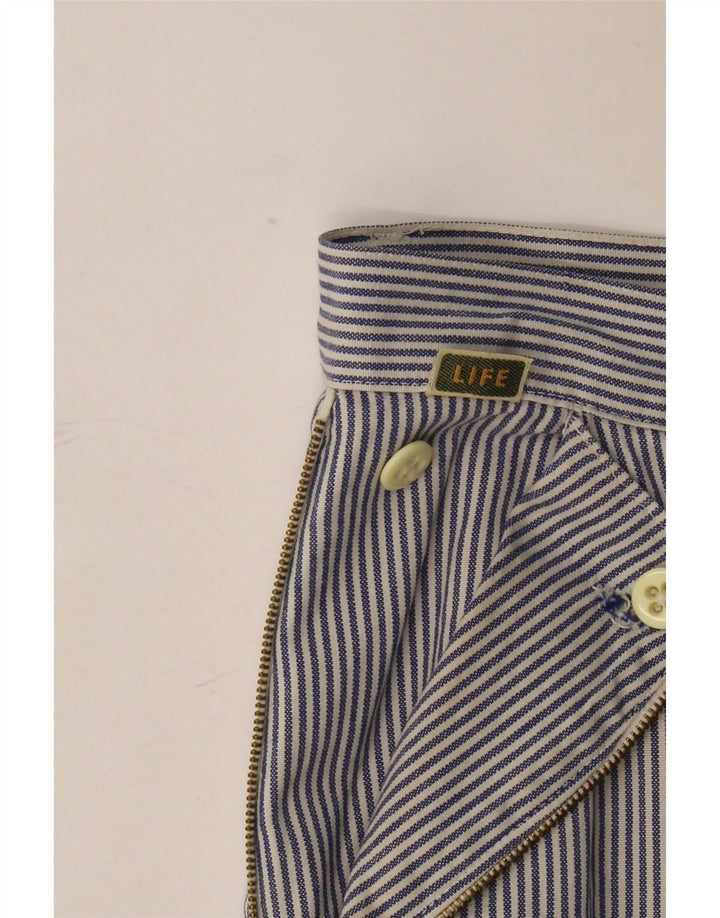 Vintage Γυναικείο Slim Casual Παντελόνι W28 L28 Blue Pinstripe