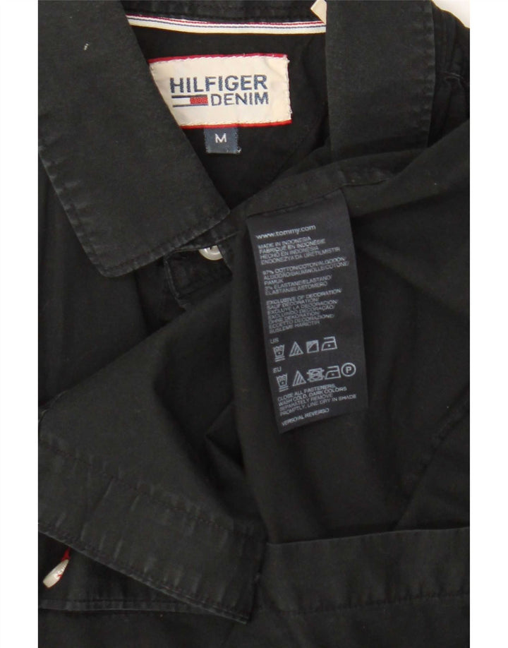 Ανδρικό πουκάμισο Tommy Hilfiger Slim Fit, μεσαίο μαύρο βαμβακερό Classic