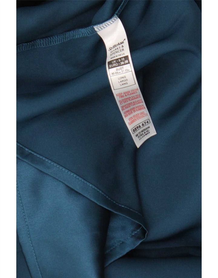 Marks & Spencer Γυναικεία ρόμπα Maxi Φόρεμα UK 8/10 Small Blue Polyester