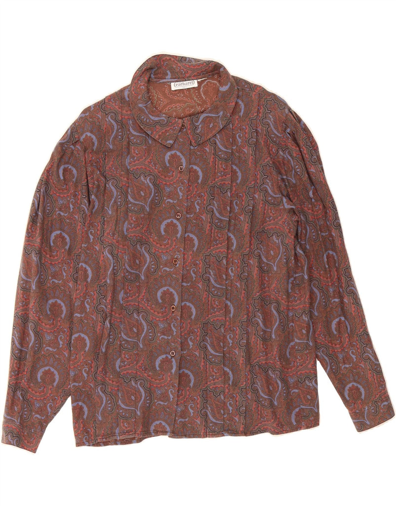CACHAREL Womens Shirt Blouse UK 16 Large Brown Paisley Vintage Cacharel and Second-Hand Cacharel from Messina Hembry 