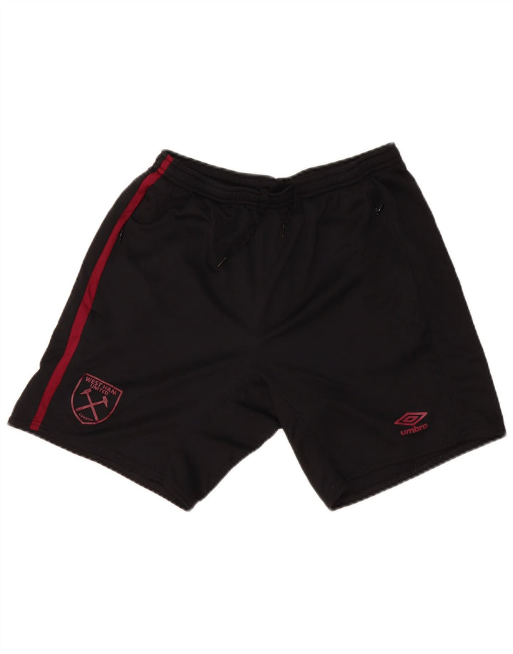 Αθλητικό σορτς UMBRO Ανδρικό West Ham United F.C Sport Short Medium μαύρο πολυεστέρα