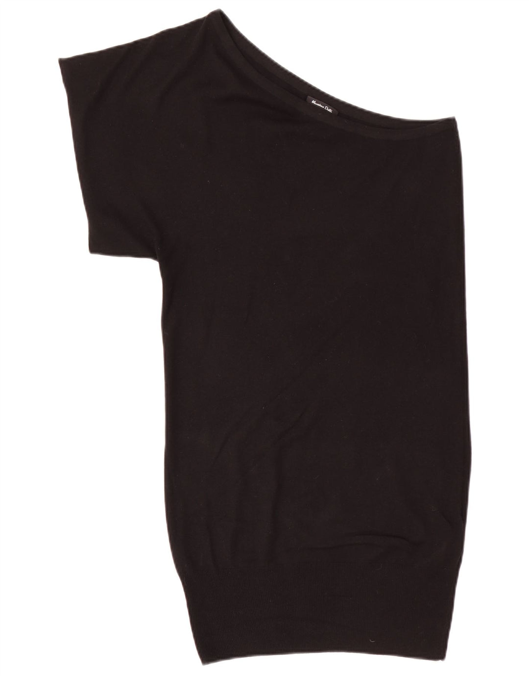 Massimo Dutti Γυναικείο φόρεμα άλτης με έναν ώμο UK 12 μέτριο μαύρο μετάξι