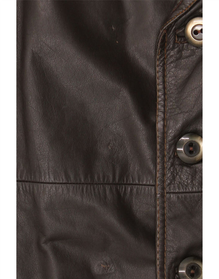 Vintage Ανδρικό Δερμάτινο Παλτό UK 38 Μεσαίο Καφέ