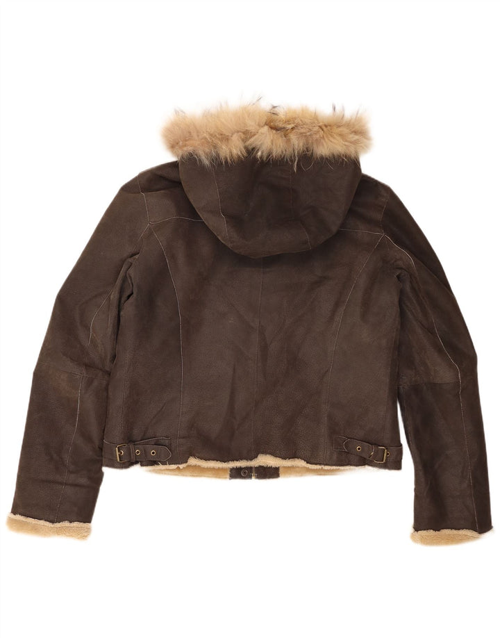 Bata and More Γυναικείο Shearling Jacket IT 46 Large Brown Δερμάτινο