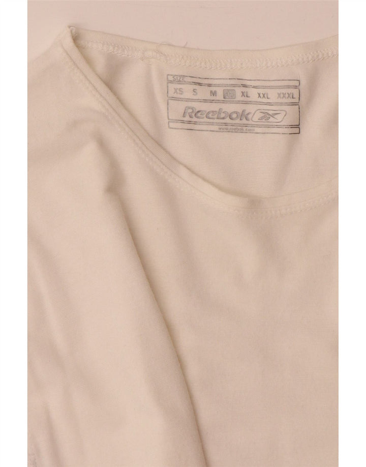 Ανδρικό γραφικό T-Shirt Reebok Top Large White Viscose