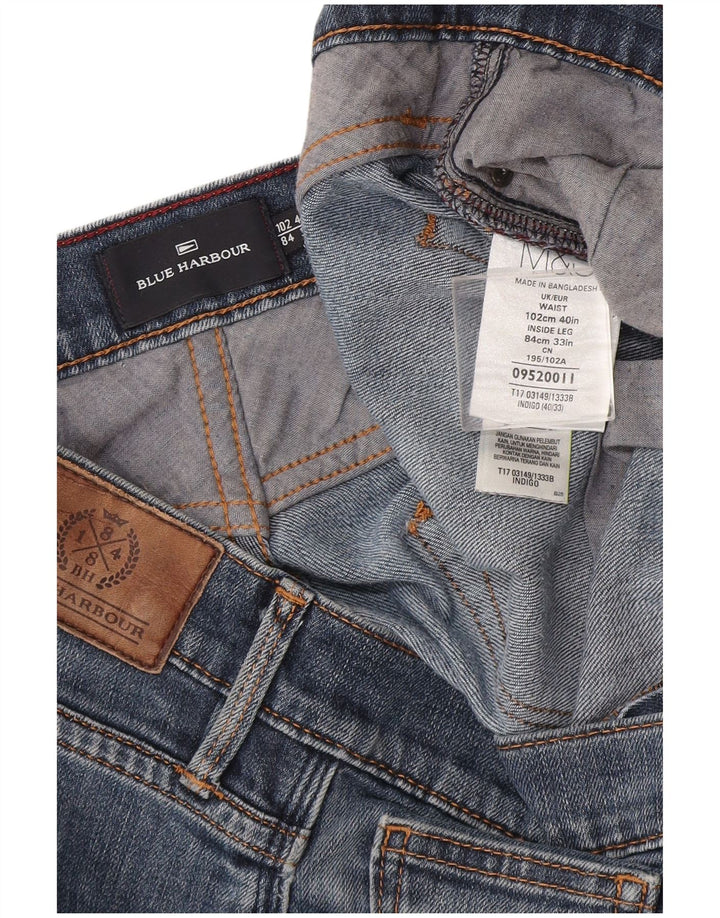 Marks & Spencer Ανδρικό Τζιν Μπλε Harbor Straight W40 L33 Μπλε βαμβακερό