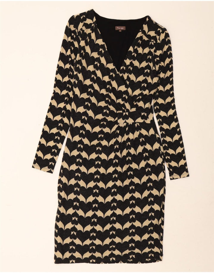 Phase Eight Γυναικείο μακρυμάνικο φόρεμα UK 12 Medium Black Geometric
